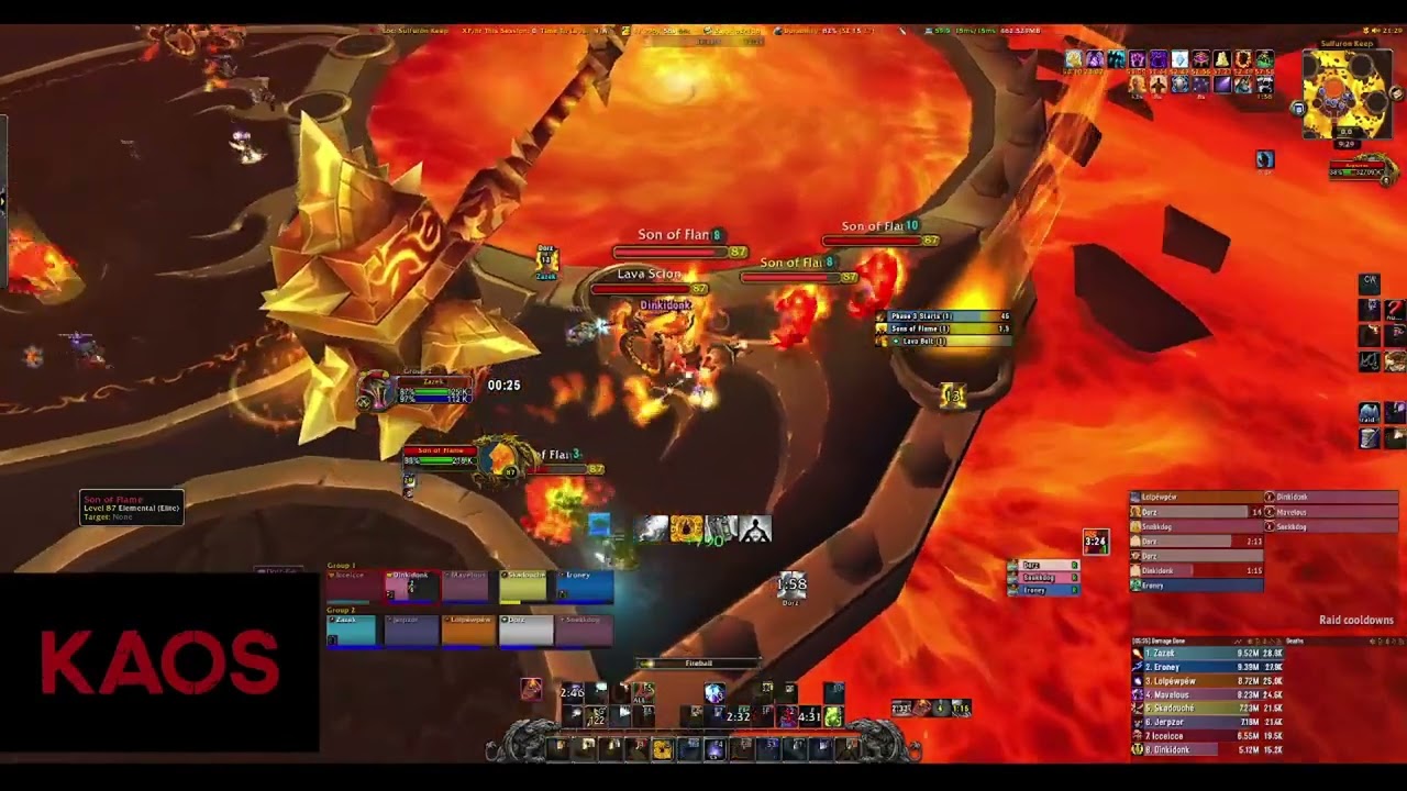 Heroic Ragnaros 10 man - Mage POV - Cataclysm Classic
