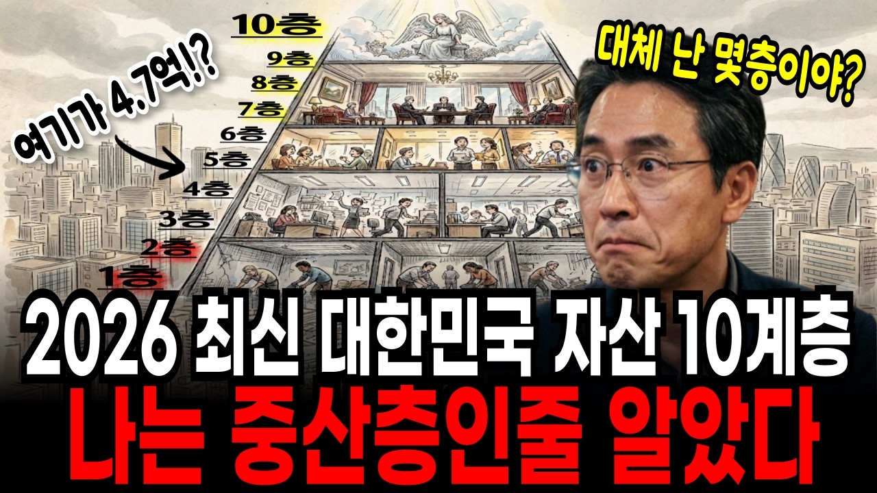연봉 1억도 하위권? 2026년 최신 대한민국 '진짜' 자산 계급 10단계 (자산 계급의 현실)