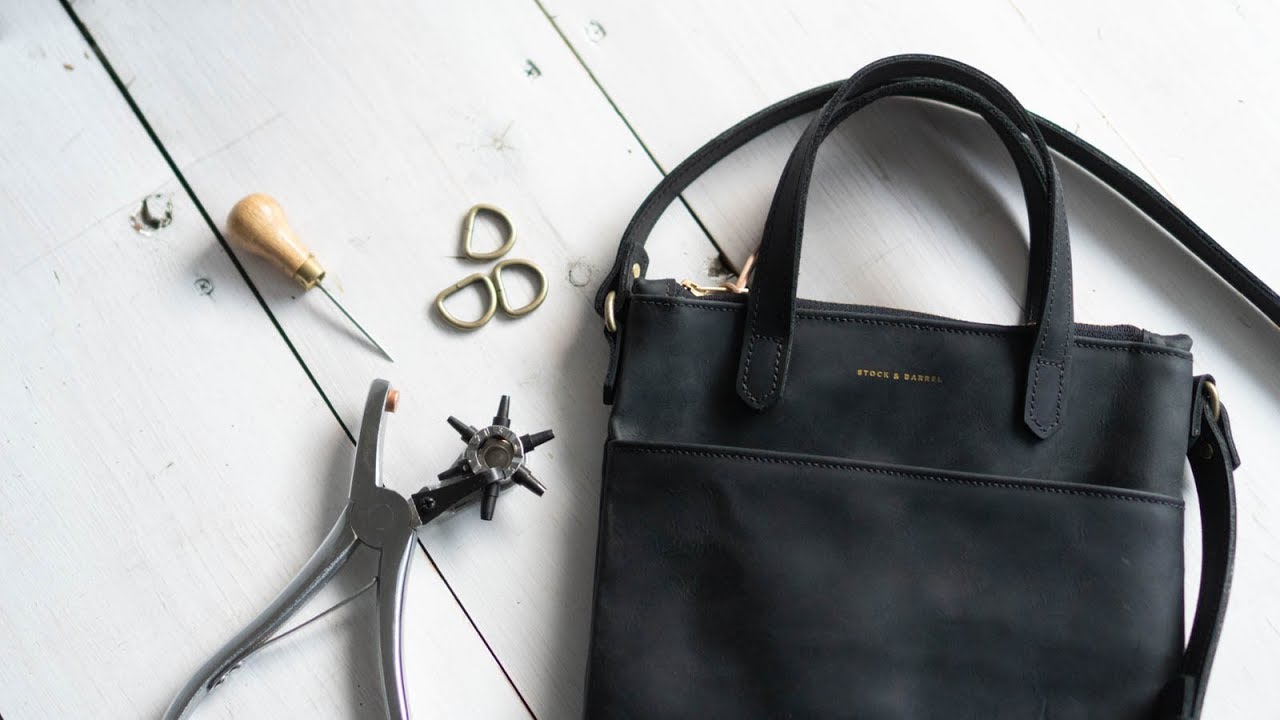 Making a Women's Leather Mini Tote Bag Purse w/ Zipper