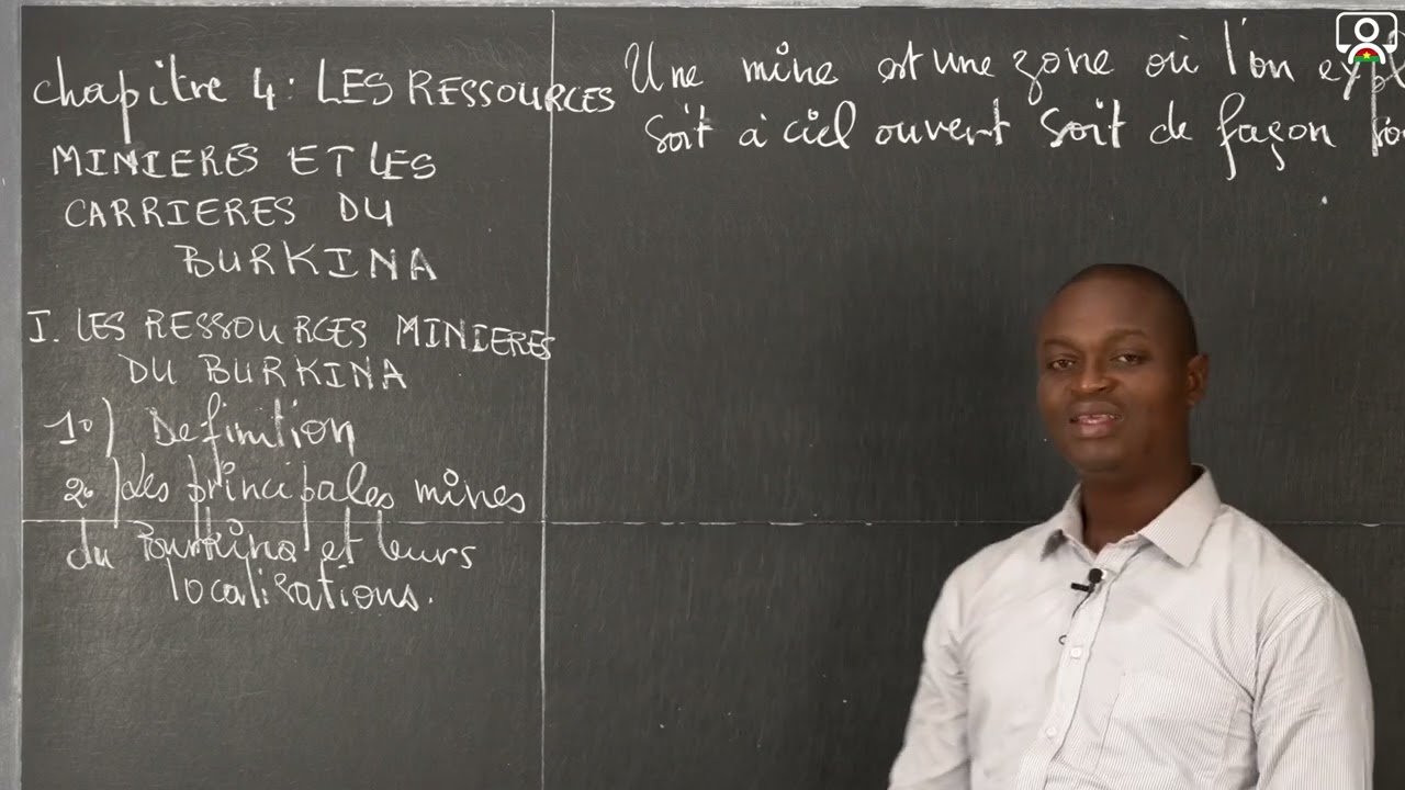 Cours - 4e - SVT : Les Ressources Minières et les Carrières du Burkina 1/3
