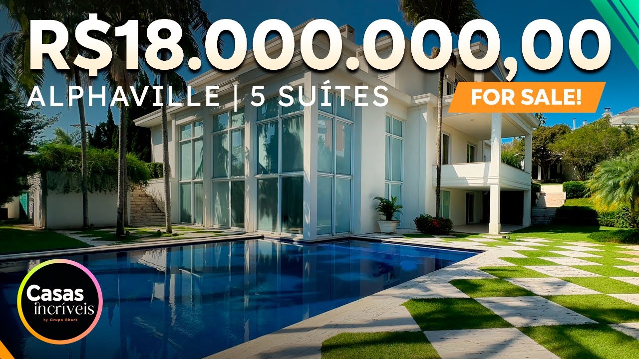 UMA BELA CASA DE R$18.000.000,00 | 1582m2 | ALPHAVILLE | 5 SUÍTES
