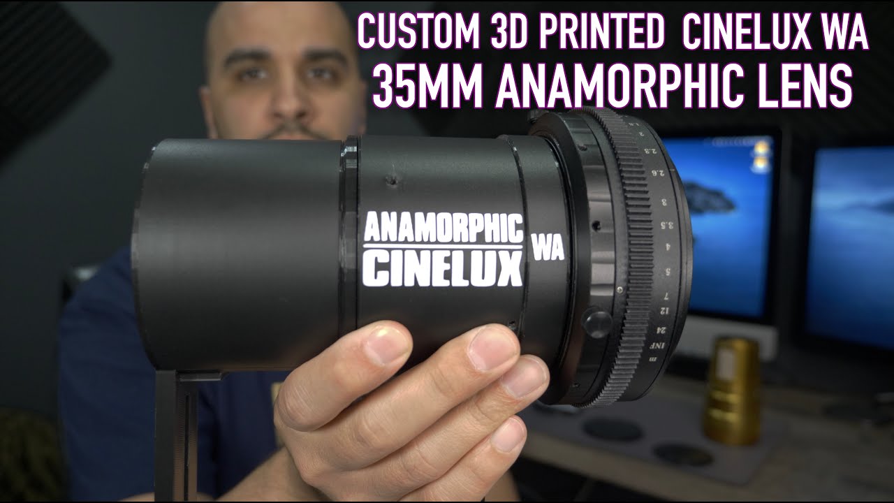 Custom 3D Printed Cinelux WA Anamorphic Lens 4K