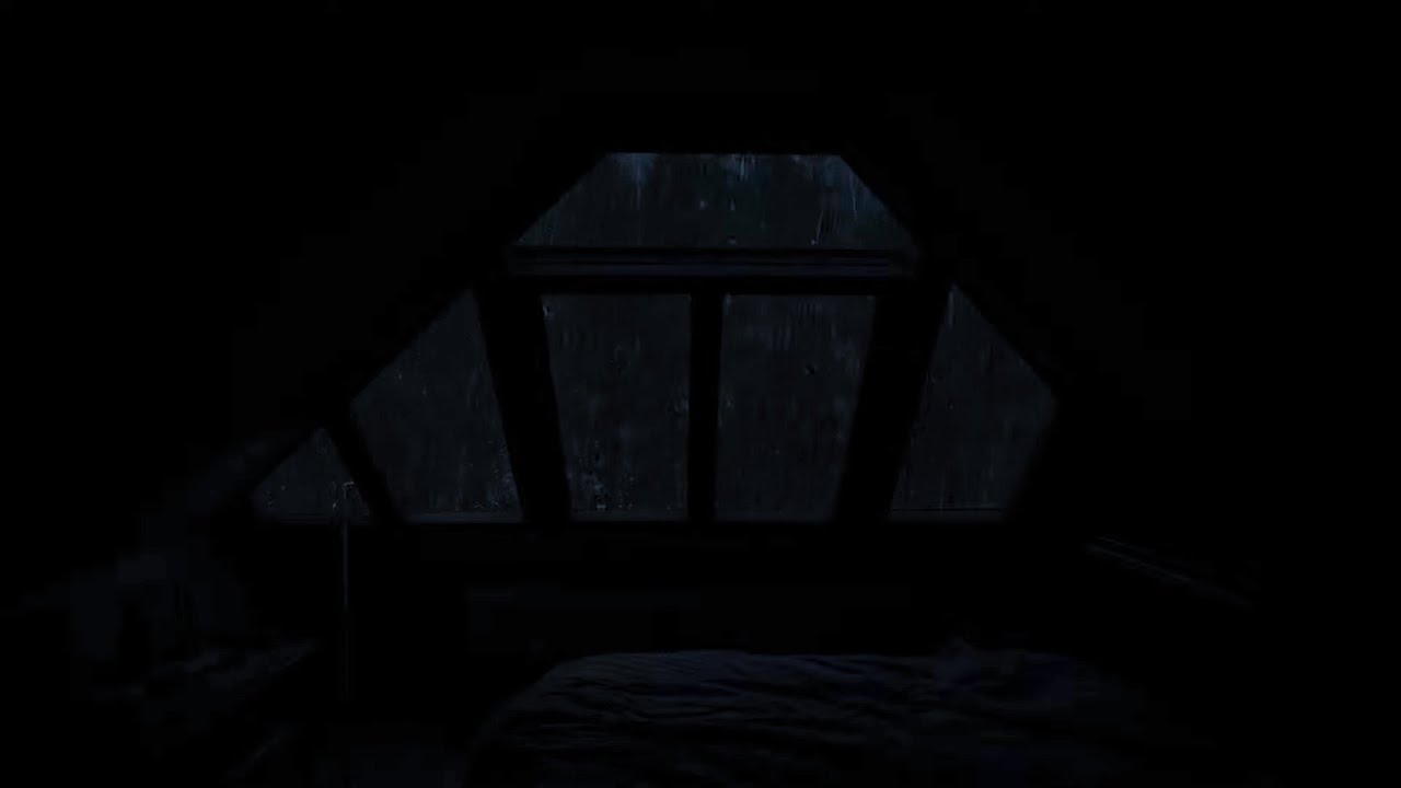 [Try Listening in 3 Minutes] Sleep Instantly with Heavy Rain on Attic Window at Night💦Rain ASMR