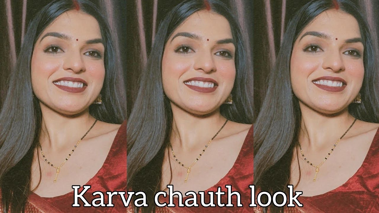Karva chauth look💫//Newly married makeup💥 