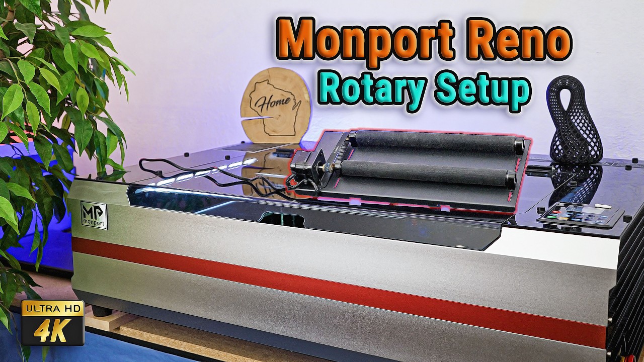 Monport Reno Rotary Setup #monport  #reno #rotary #setup #laser #co2 #co2laser #howto