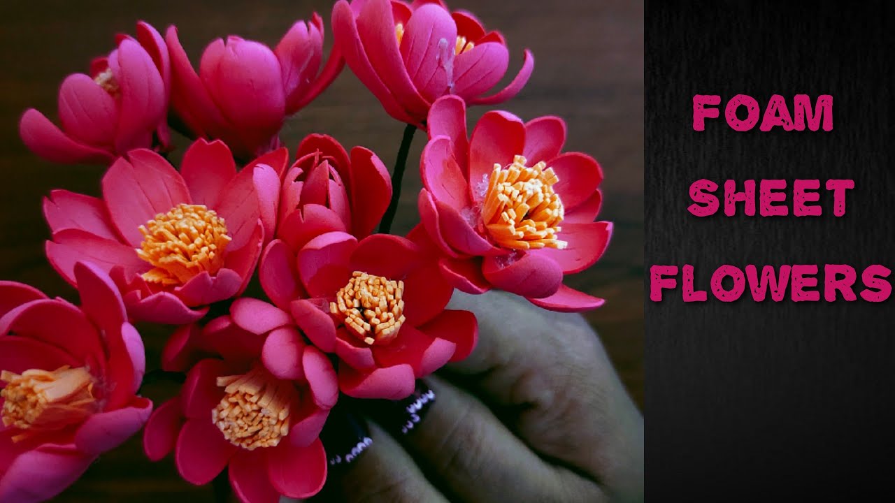 Foam sheet flower craft/How to make flower /foam sheet ideas/flower making/easy home decor