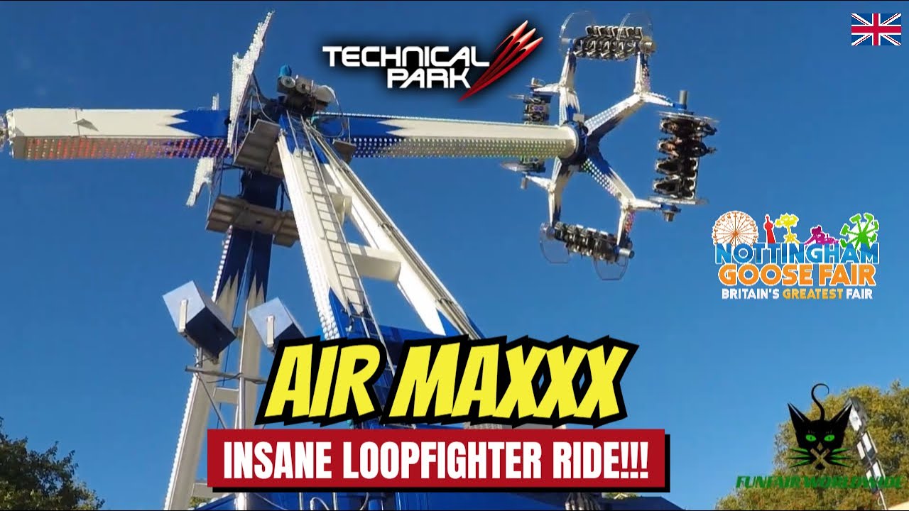 James AIR MAXXX: Insane Loopfighter Ride at Nottingham Goose Fair 2017 🇬🇧