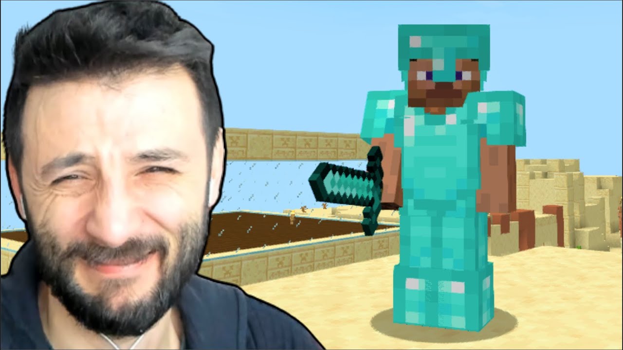 ELMAS SET OLMAK İÇİN KIZI ÖLDÜRDÜM 😈 Ekiple Çölde 100 Gün Hardcore Minecraft 8.Bölüm