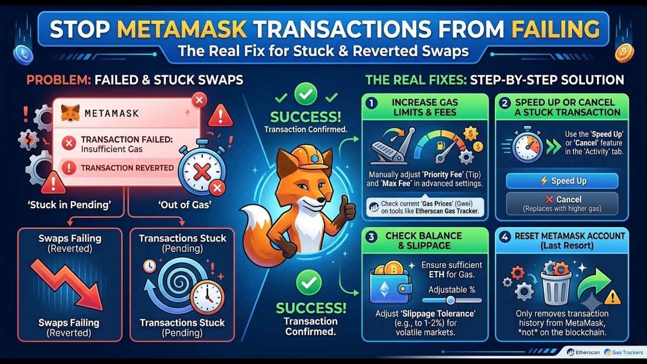 Stop MetaMask Transactions from Failing: The Real Fix for Stuck & Reverted Swaps | LAST UPDATE |2027