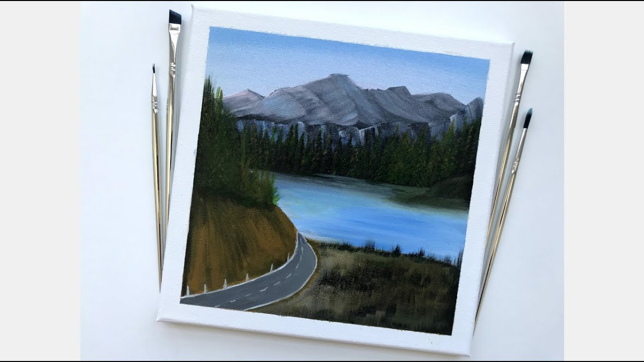 Color Challenge Week 40 | Ice Mountain Landscape Painting | Acrylic Painting