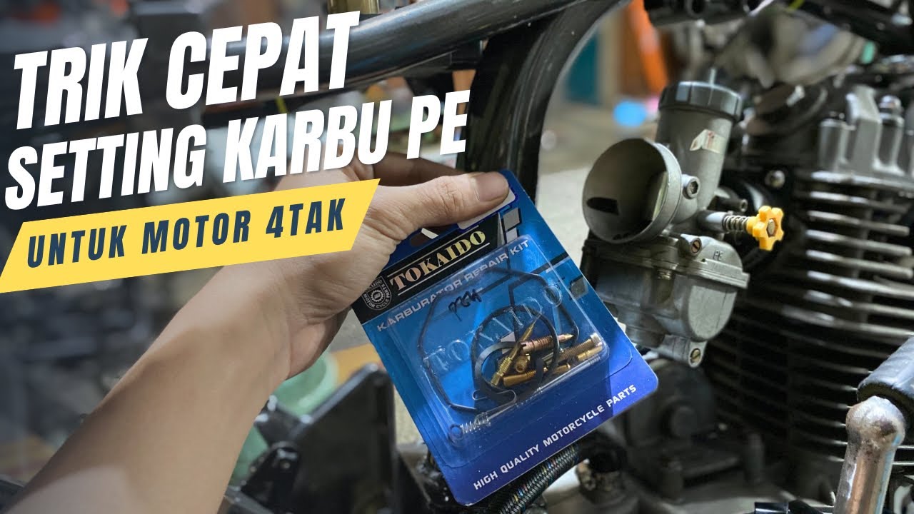 Cara setting karbu PE dengan cepat ❗️dimotor 4tak | mengatasi ngok mbrebet susah setting