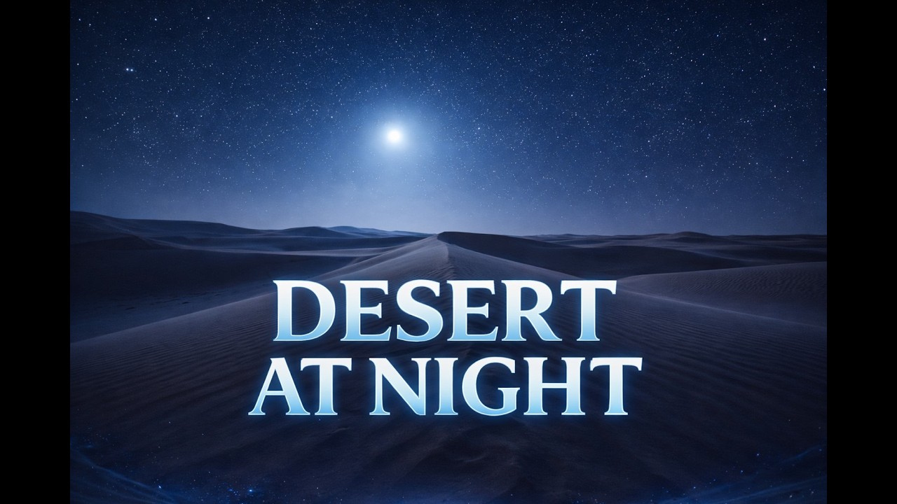 Desert Night Under the Stars 🌙Vast Wind Ambience for Deep Sleep & Relaxation