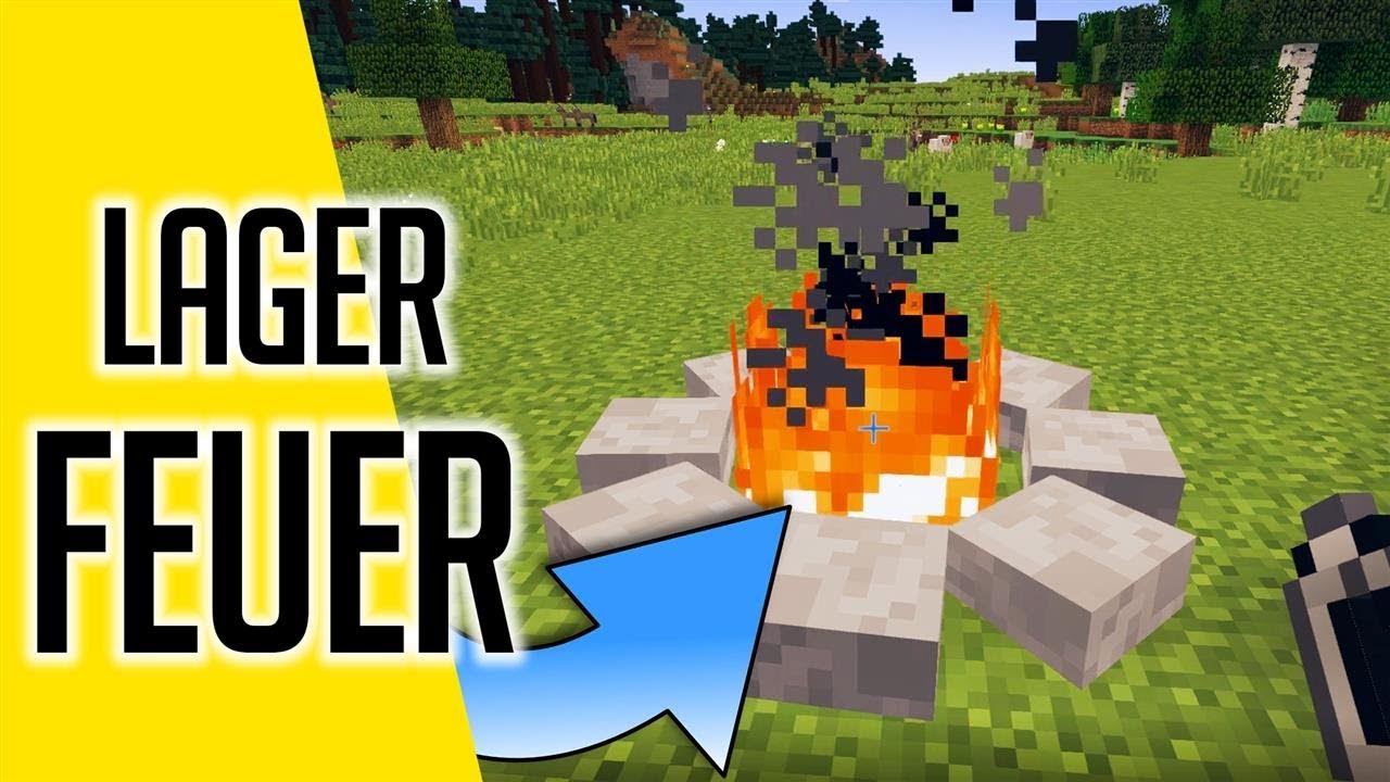Minecraft Lagerfeuer bauen | wie baut man in Minecraft ein Lagerfeuer