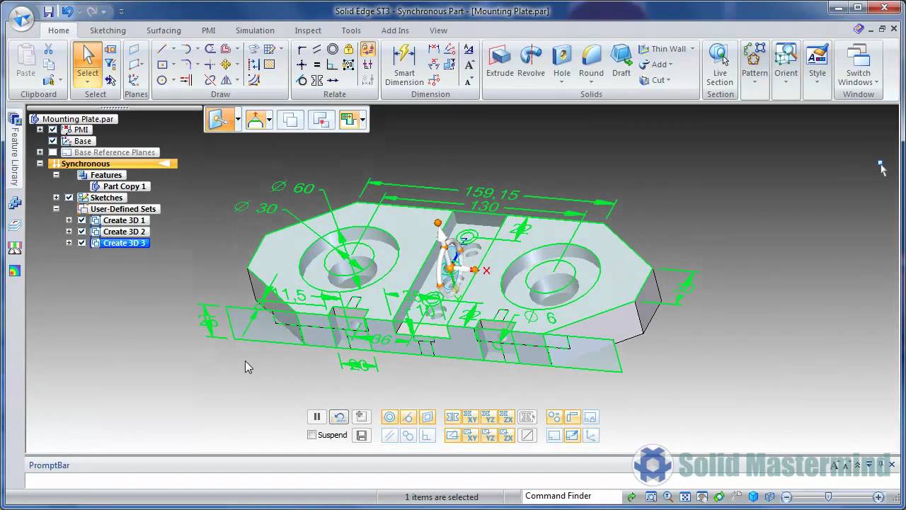 Solid Edge Part Top Tips : How To Use Create 3D