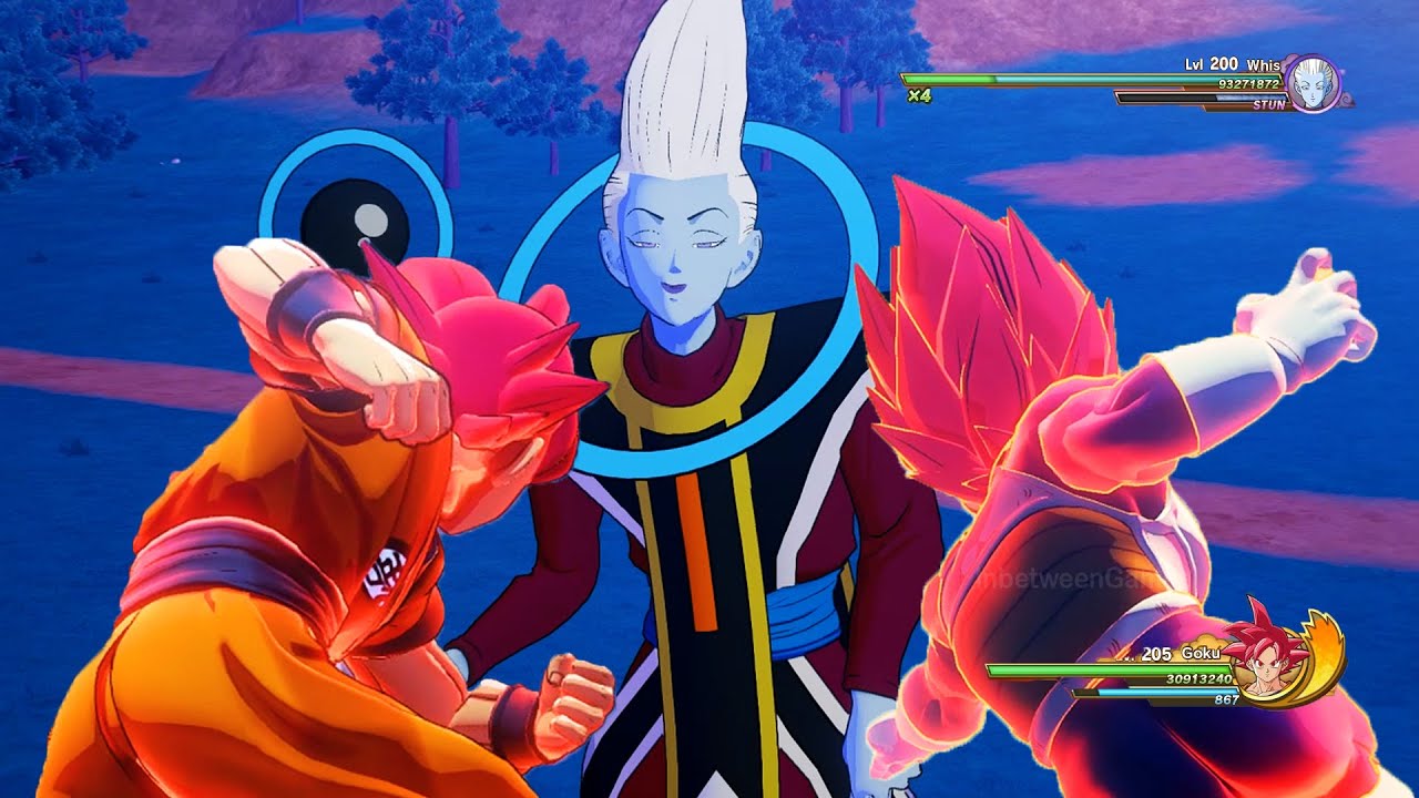 Dragon Ball Z: Kakarot - Level 200 Whis Boss Battle! Goku & Vegeta Train with Whis