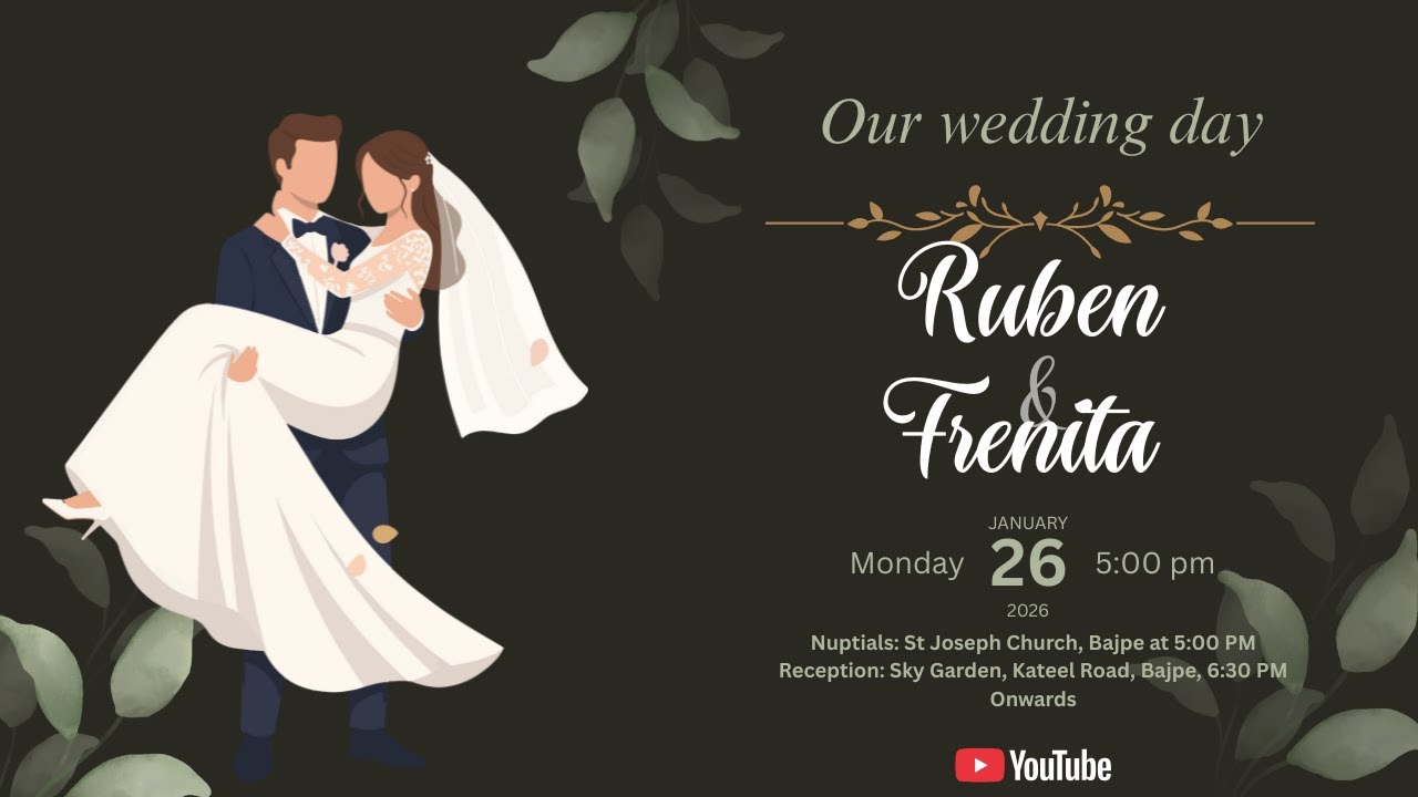 RUBEN WITH FRENITA || WEDDING LIVE STREAMING || 26 JANUARY 2026