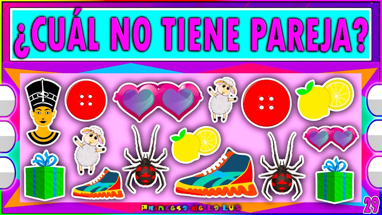 ¿Qué IMAGEN NO Tiene PAREJA? 👫 Atención VISUAL 🎲 JUEGOS De  BÚSQUEDA