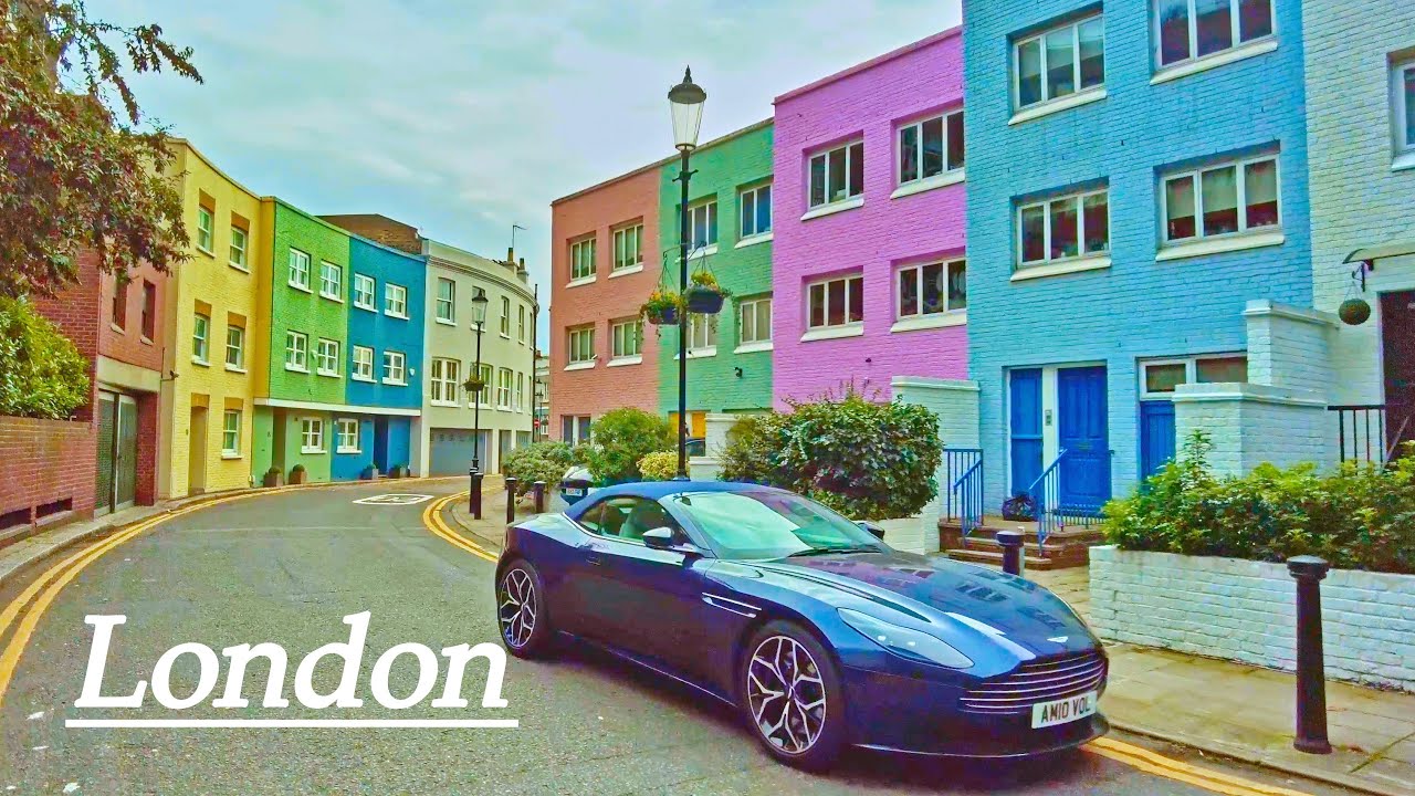 London morning Walk | 🍂 , Kensington High Street and Holland Park to Earl's Court . 4K 🍂