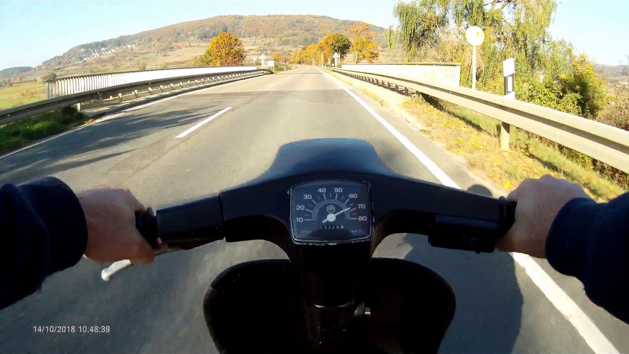 vespa v50 kurze testfahrt.