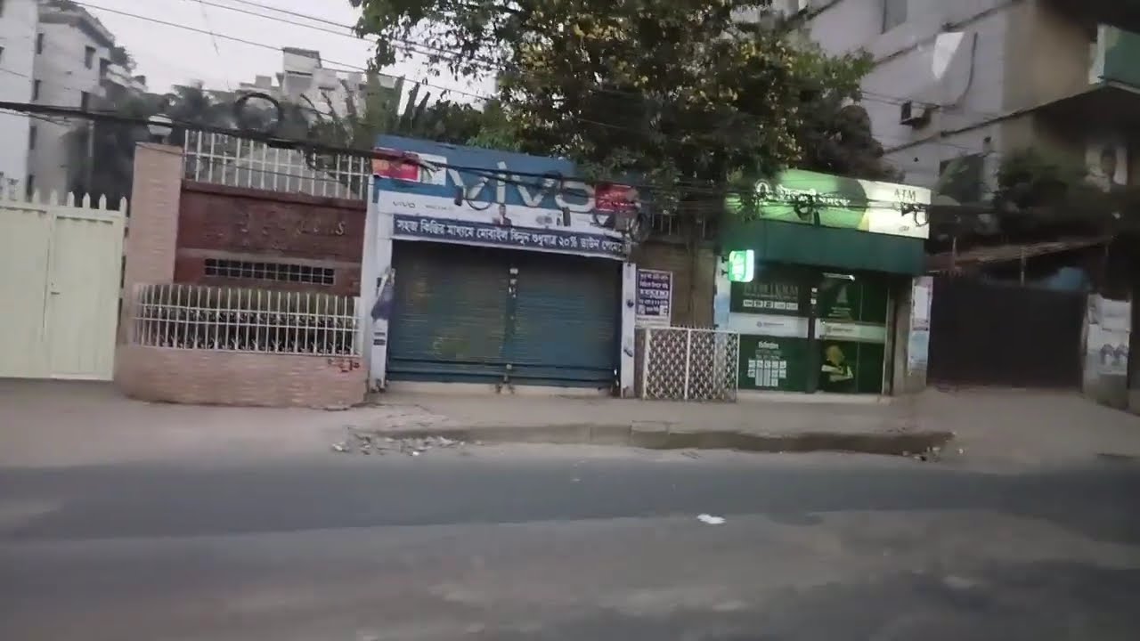 ভোরে শাহজাদপুর বাস স্টপ এবং কুড়িল বিশ্ব রোড ||Early morning shahjadpur bus stop & kuril bishwa road