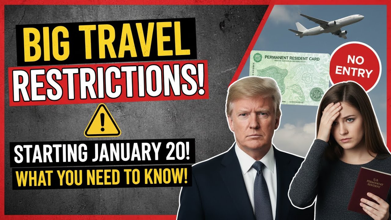 ⚠️URGENT! Big Travel Restrictions for Green Card Holders Starting January 20 — What You Need to Kno