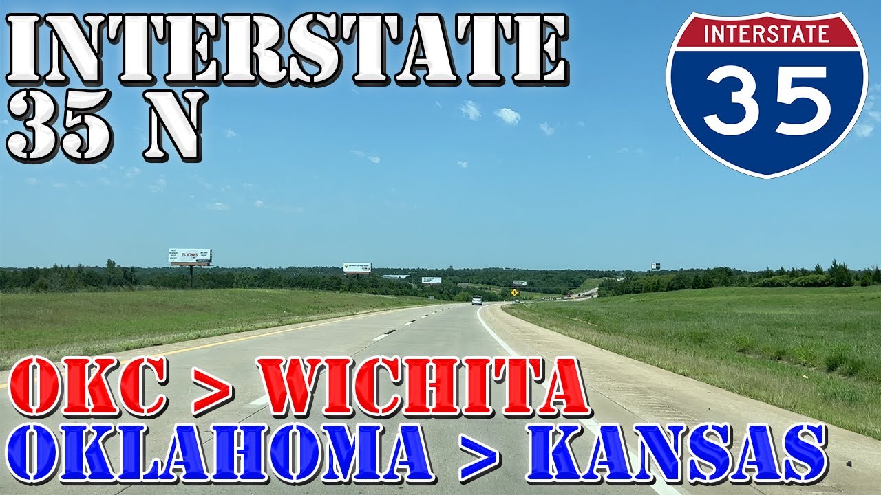 I-35 North - Oklahoma City OK to Wichita Kansas - 4K Highway Drive