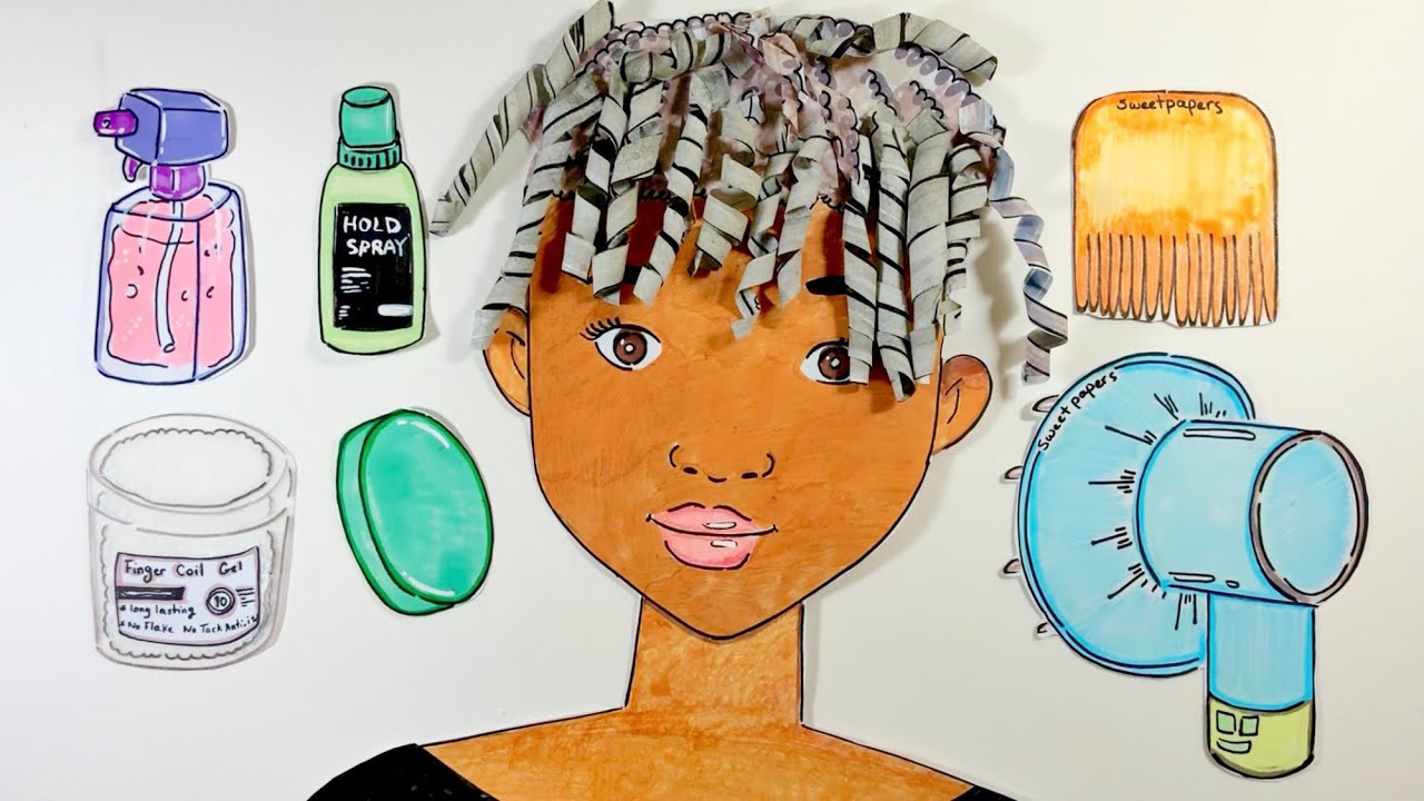 Paper ASMR | Finger Coiling Natural Curls  #asmr #paperdiy #paperplay #paperasmr