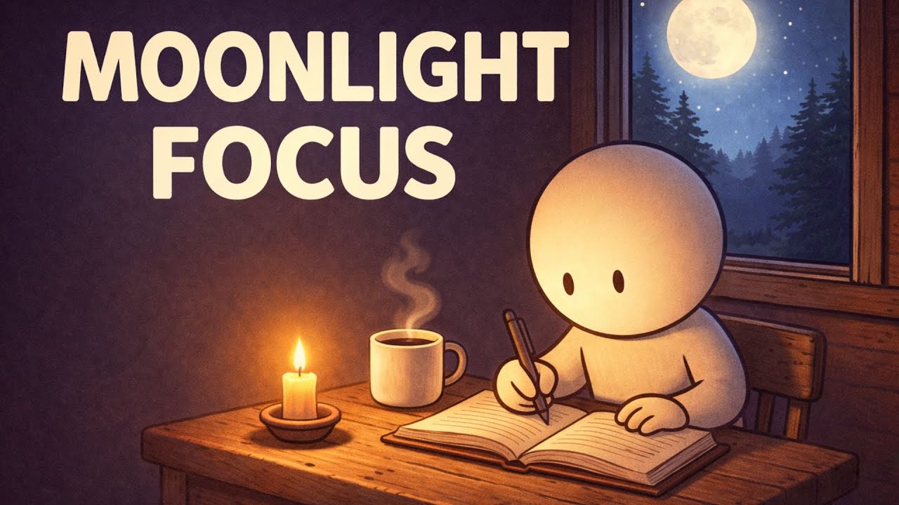 🌙 MOONLIGHT FOCUS – 2H Pomodoro Study in a Cozy Forest Cabin