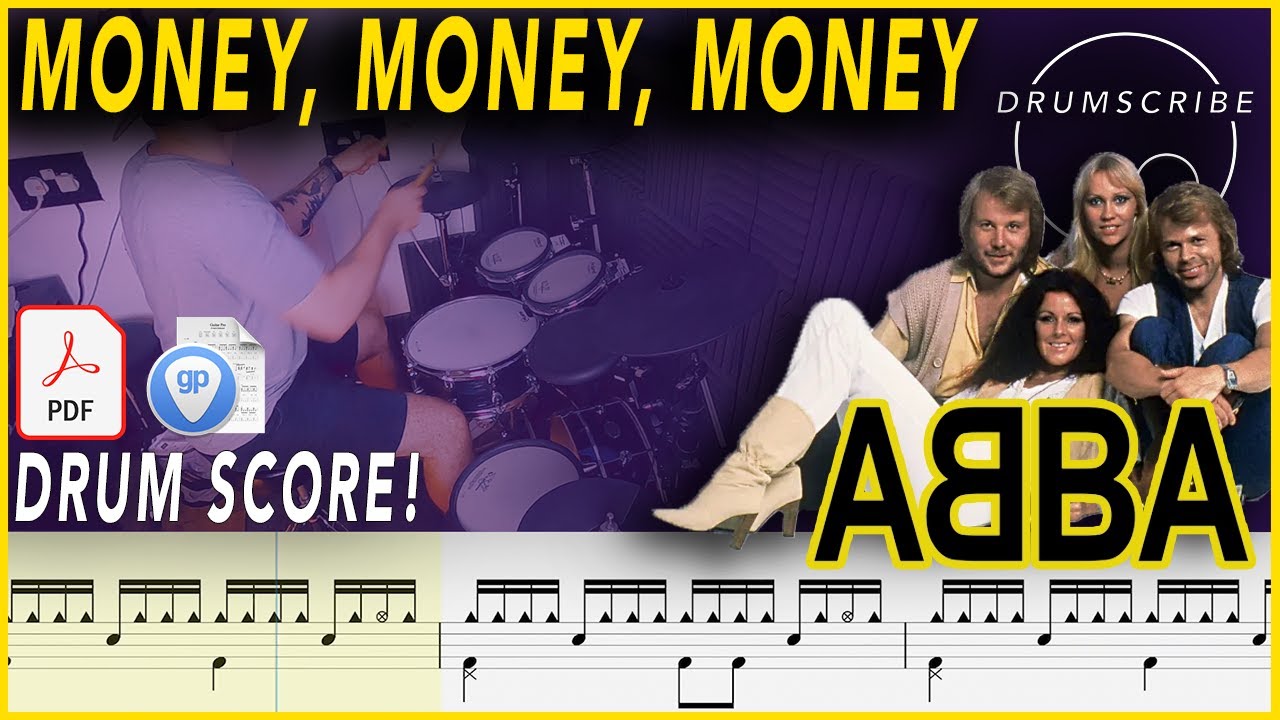 Money, Money, Money - ABBA | DRUM SCORE Sheet Music | #329 DRUMSCRIBE