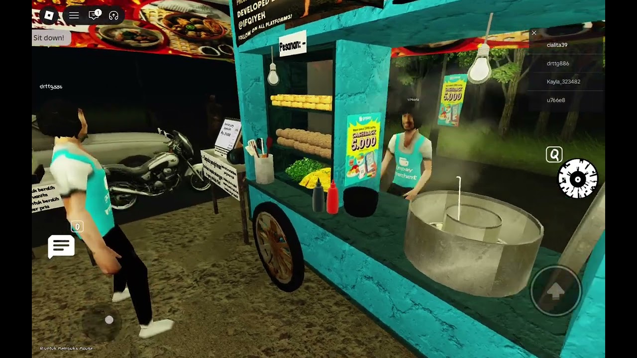 Bermain game bakso malang#roblox #funny #jumpscare 