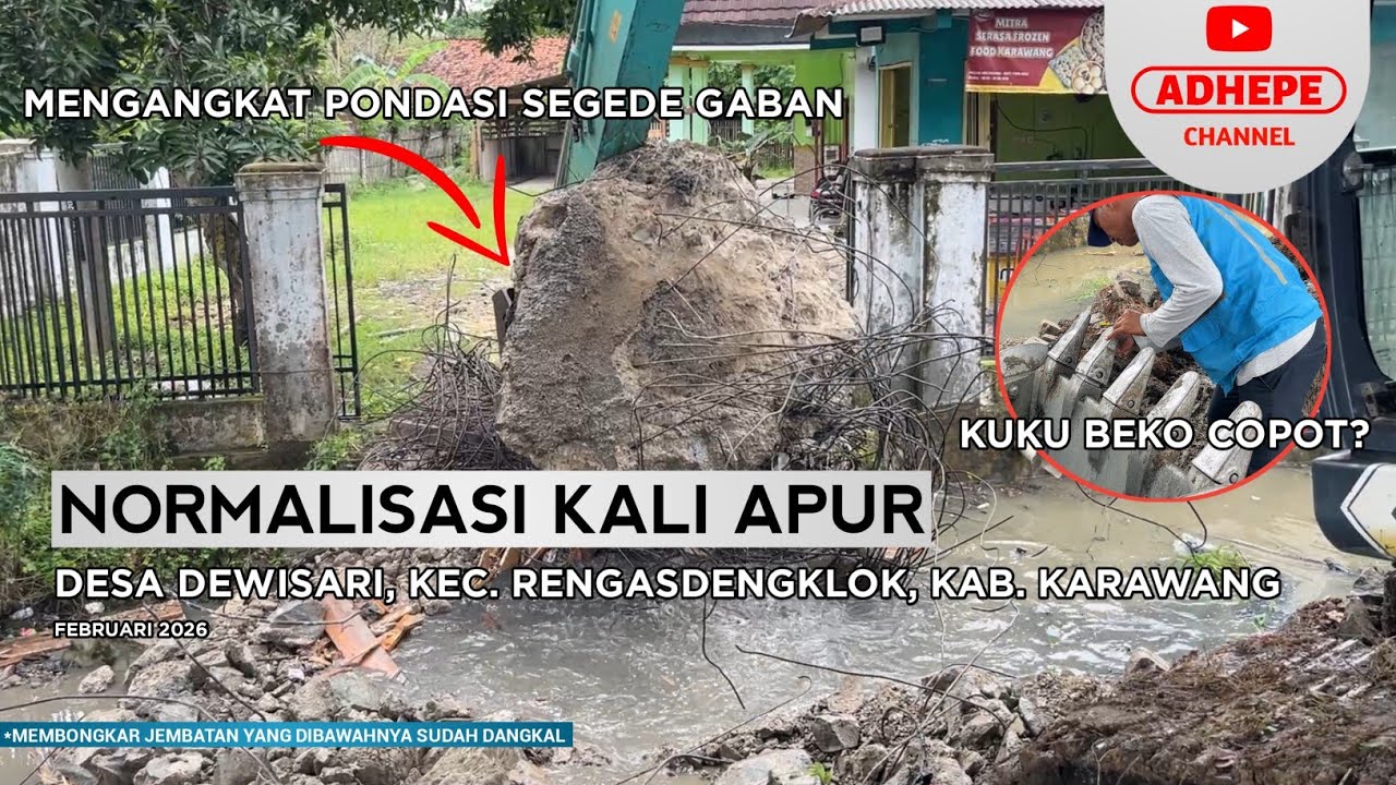 AIR BIAR LANCAR PONDASI SEGEDE GABAN DIANGKAT DARI KALI APUR - KARAWANG 2026 