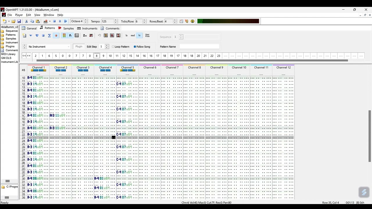 Triace - 4klabumm ntz ntz stampf (12ch xm, 4klang VST, OpenMPT)