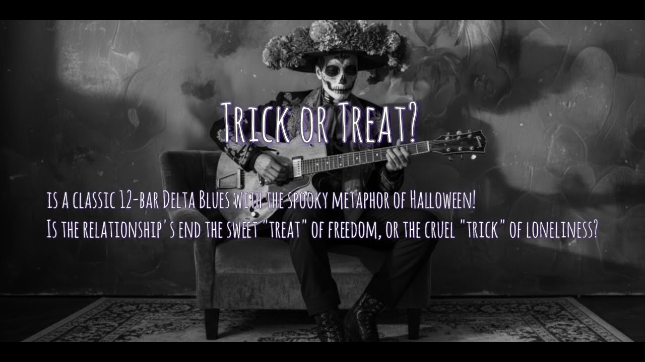 Classic Delta 12 bar blues | spooky Halloween Blues | Trick or Treat | Slow Shuffle | Minor Key
