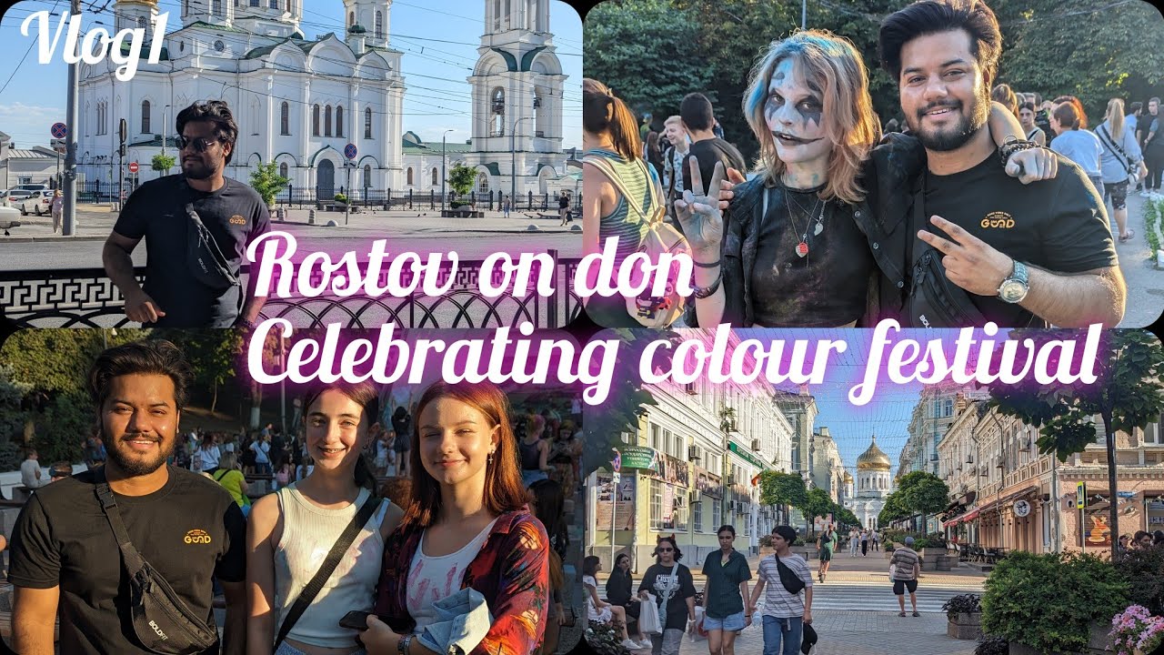 rostov on don city tour| celebrating Holi in russia|colour festival| rostov State medical University