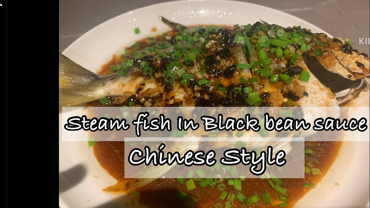 Steamed fish in black bean sauce || Cantonese style steamed fish ||