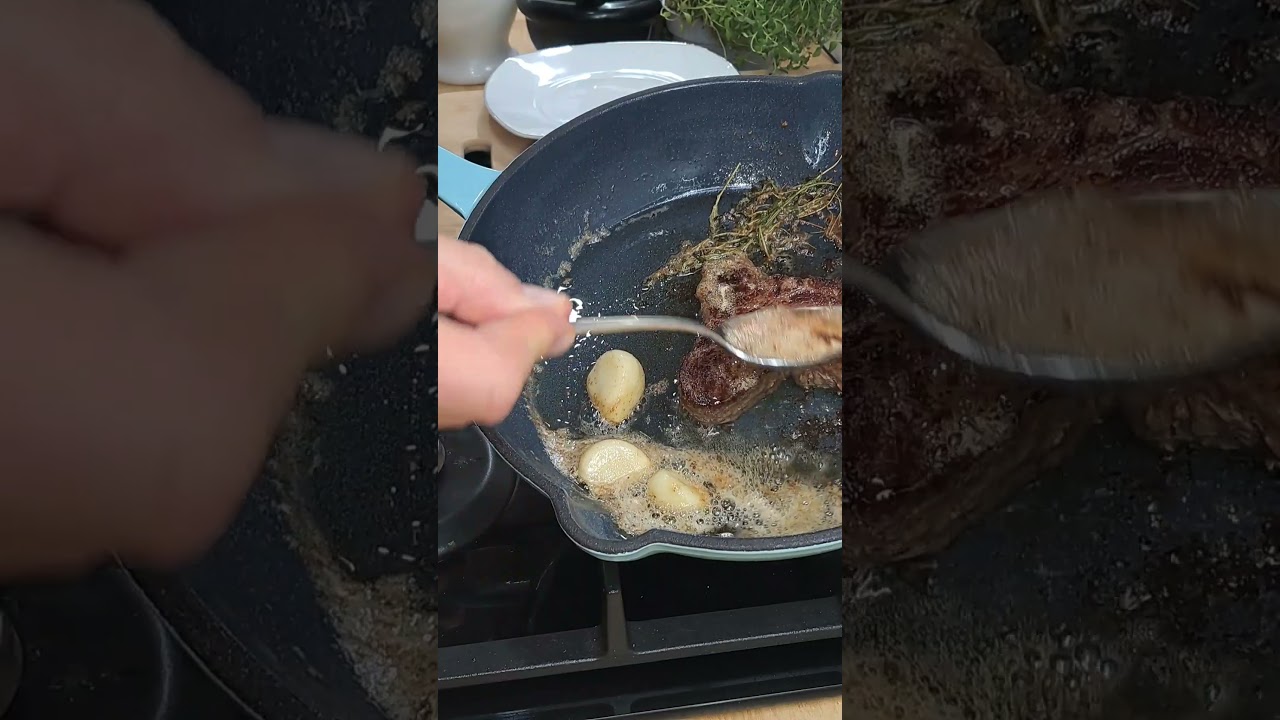 stek z polędwicy z patelni #food .Pan-fried sirloin steak . Lendensteak