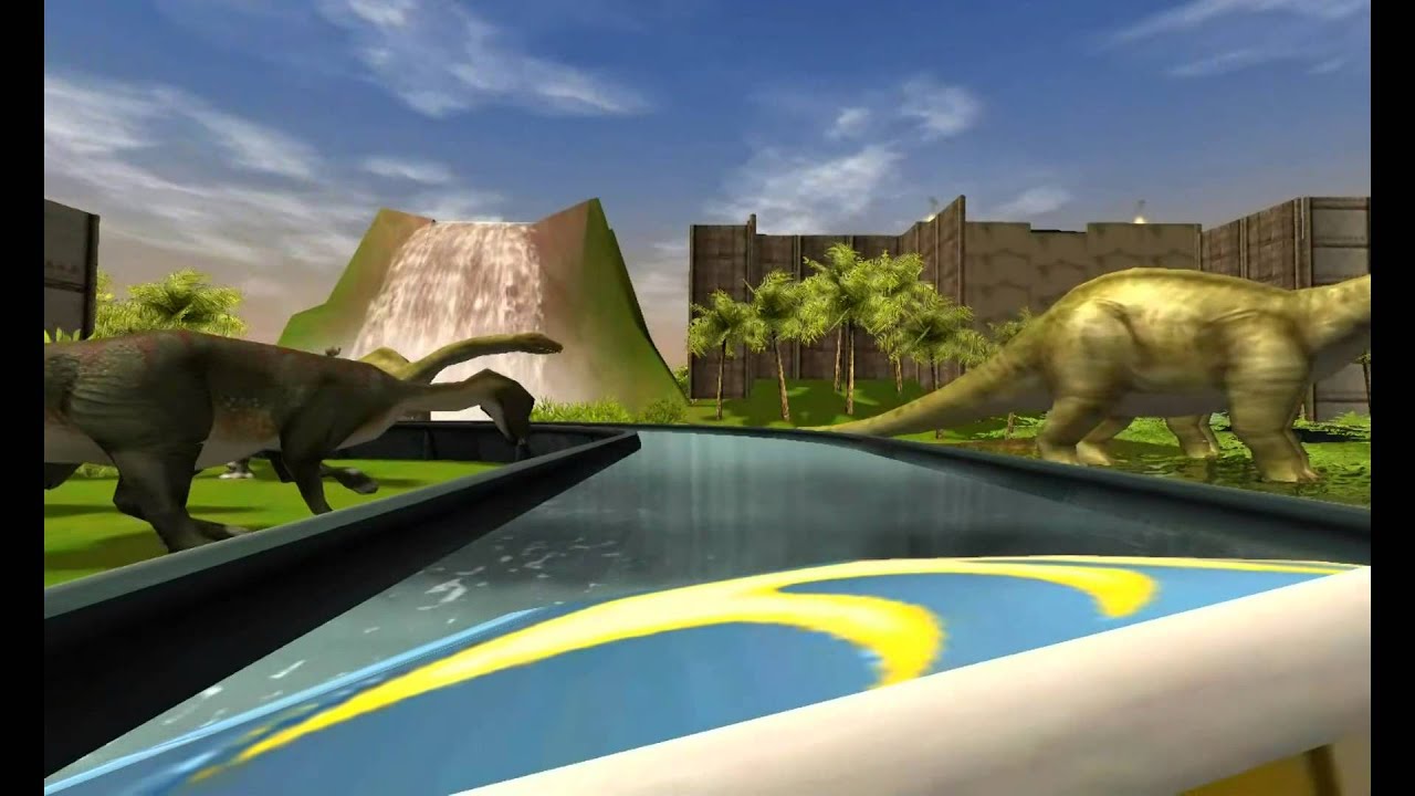 Jurassic Park River Ride RCT3 Ride Through
