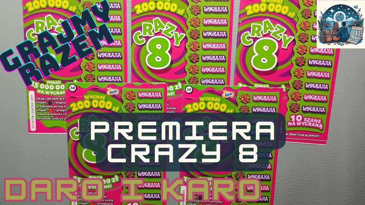 Daro i Karo zdrapkują💑. Premiera Crazy 8 🥳 Mamy remis💕 . ODC #145 #lotto #zdrapki #scratch