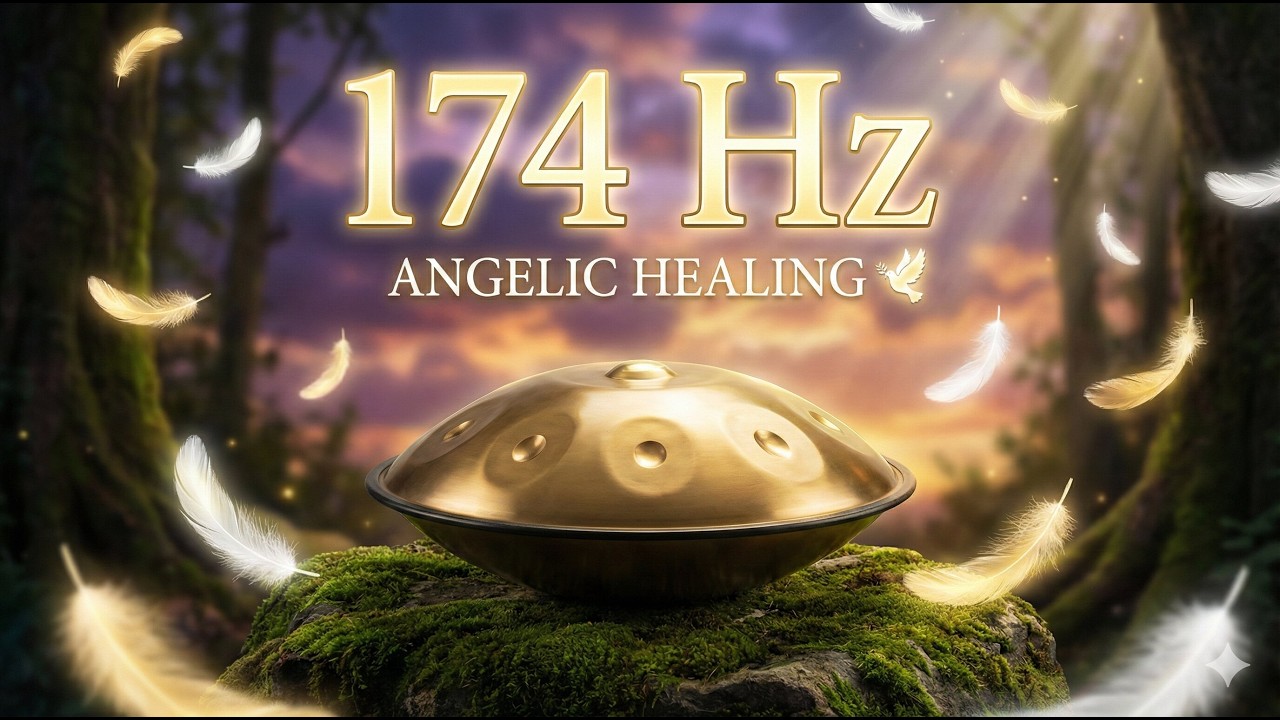174 Hz Handpan & Angelic Choir | Pain Relief, Healing & Stress Removal | Temple Ambience