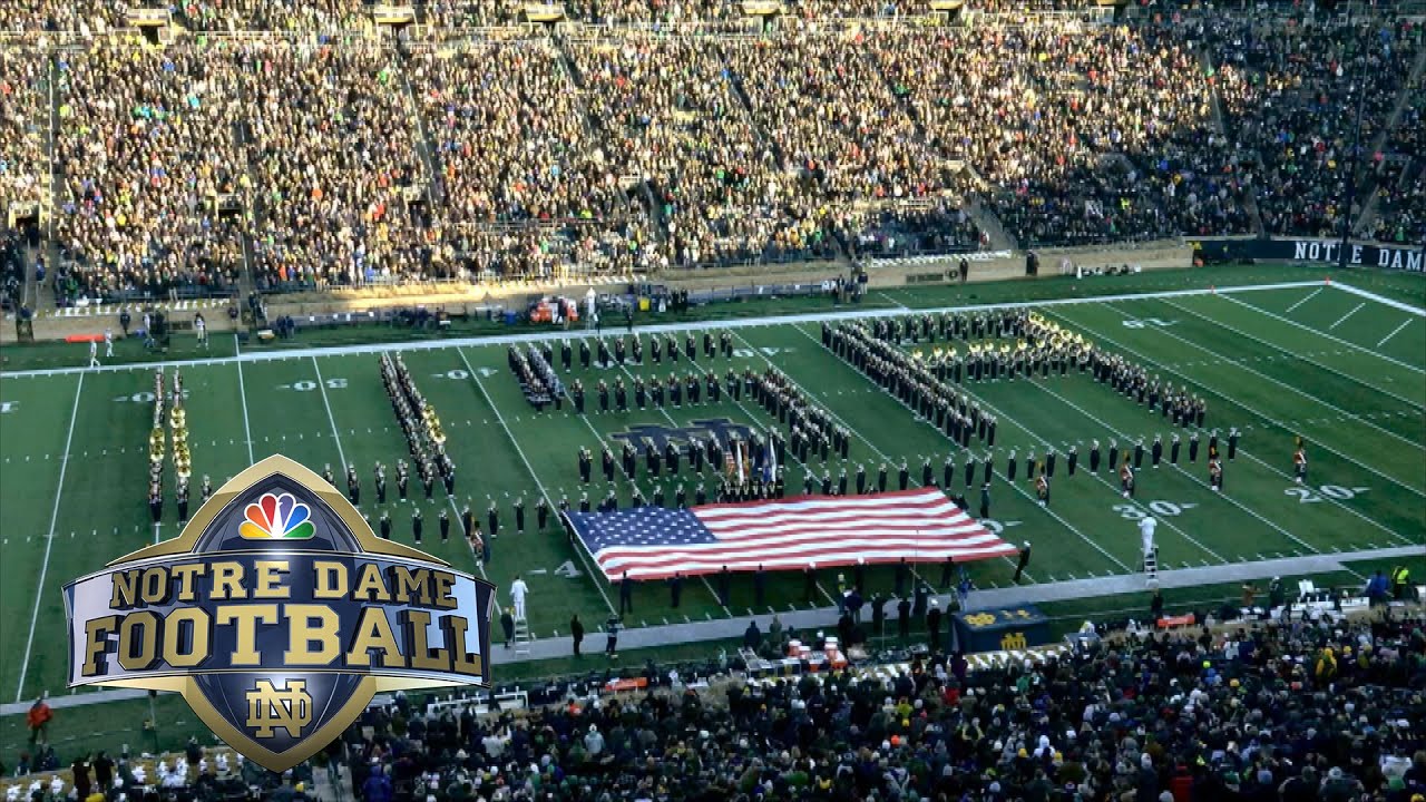 Notre Dame marching band honors U.S. military with performance at halftime vs. Navy | NBC Sports