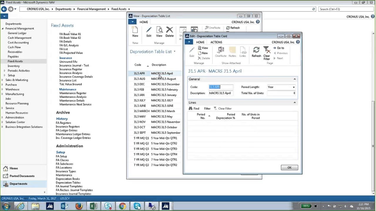 Fixed Assets in Microsoft Dynamics NAV 2015