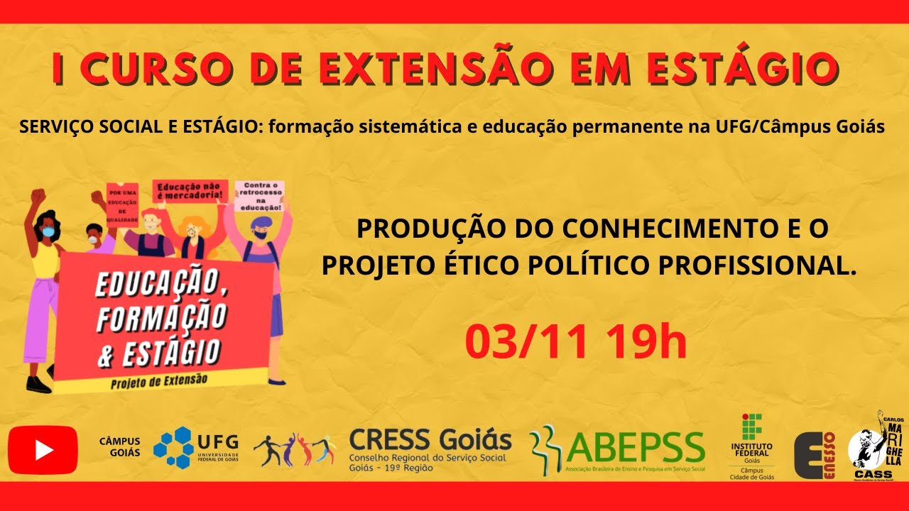 Produ&ccedil;&atilde;o do conhecimento e o projeto &eacute;tico pol&iacute;tico profissional.