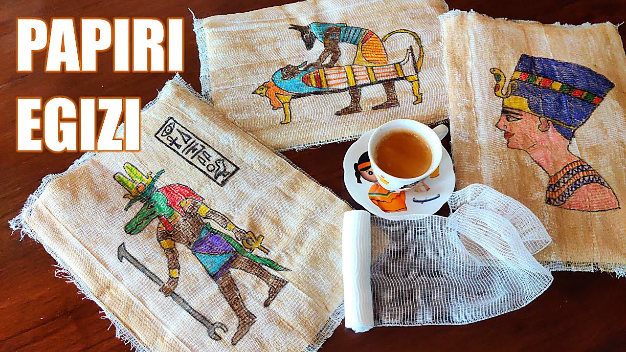 📜🌴 PAPIRO EGIZIO fai da te - Laboratorio di Arte dell'Antico Egitto (Tutorial) 🖌🎨