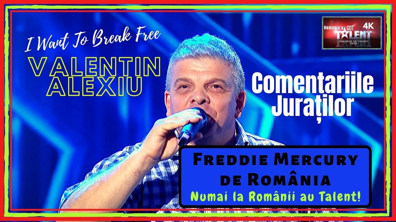 Românii au talent! VALENTIN ALEXIU 'I Want To Break Free | Comentariile Juraţilor! 4K UHD