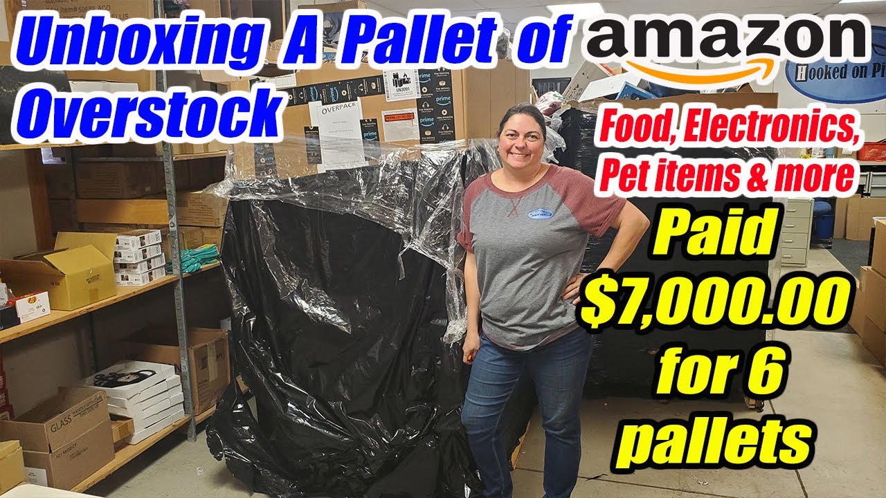Unboxing a pallet of Amazon overstock - I paid $7,000.00 It had food Electronics pet items and more!