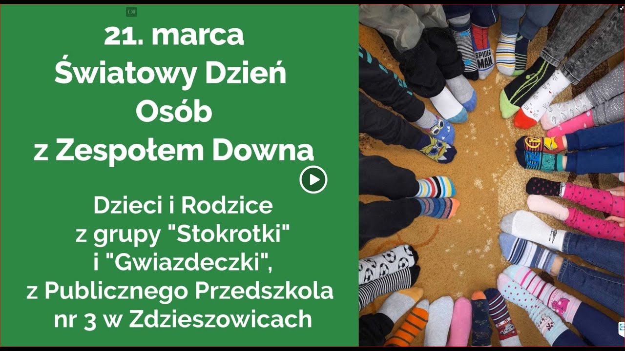 21 marca Światowy Dzień Os&oacute;b z Zespołem Downa. Rodzice i dzieci z gr.&rdquo;Stokrotki&rdquo; oraz &bdquo;Gwiazdeczki&rdquo;