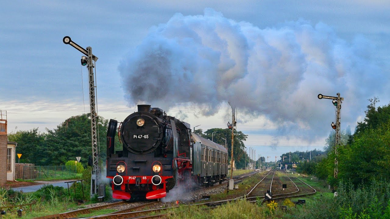 Pt47-65 z pierwszym planowym pociągiem do Leszna po naprawie P5 odjeżdża ze stacji Włoszakowice