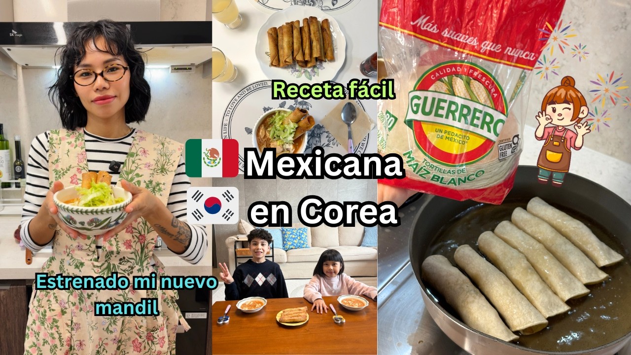 COMIDA MEXICANA EN COREA- SOPA Y TACOS DORADOS PARA EL ALMUERZO | Mariel en Corea VLOG #224