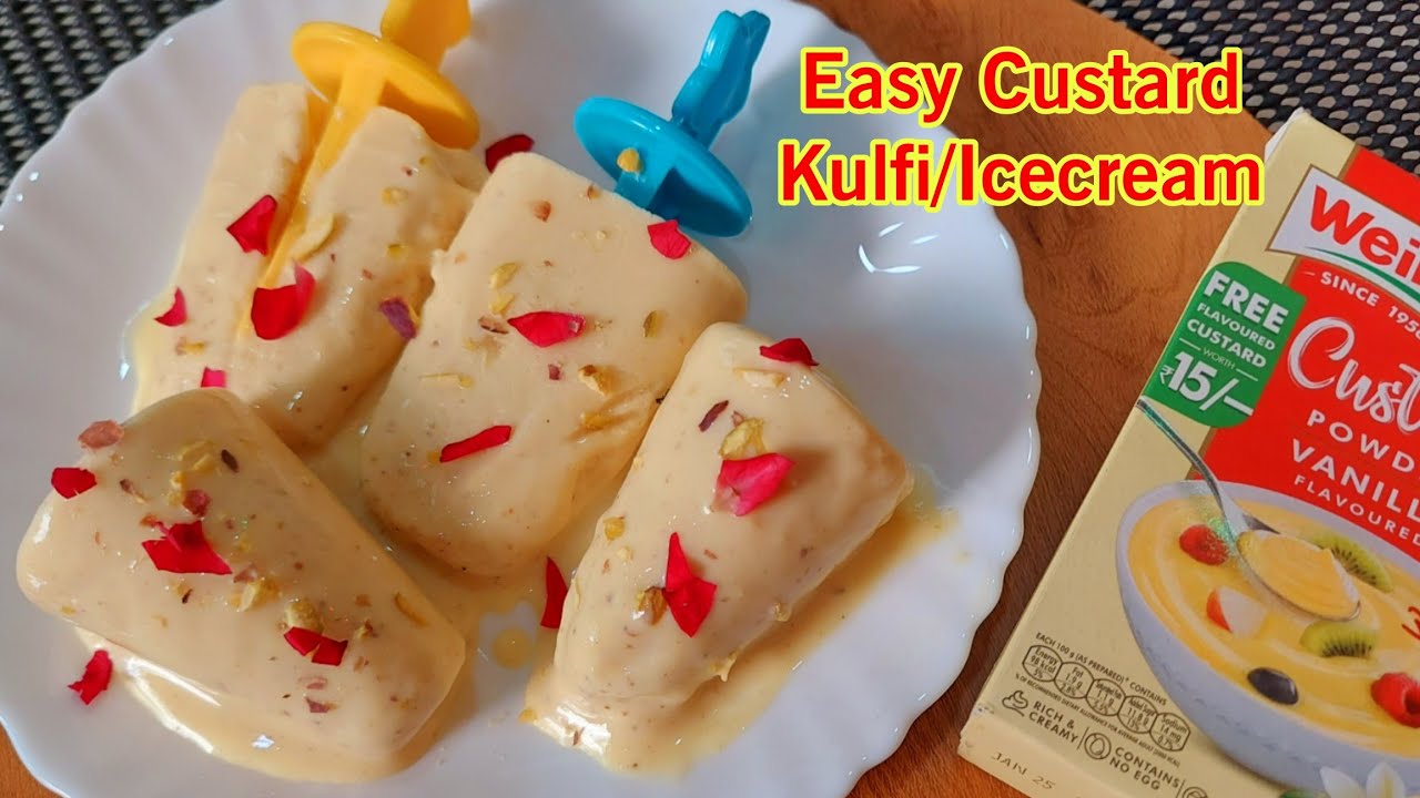 कस्टर्ड पावडर से बनाए मटकेवाली कुल्फी | कस्टर्ड कुल्फी | Custard kulfi icecream | Kulfi icecream