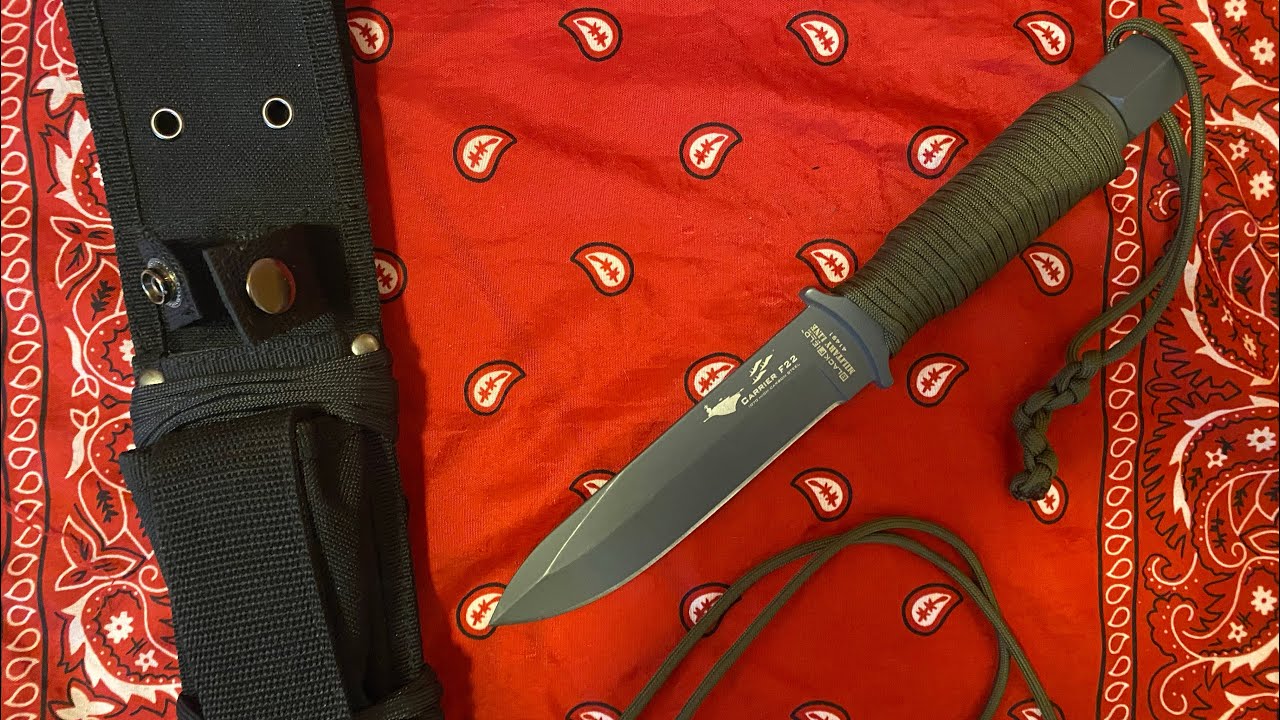 Black field one piece (drop forged) hollow handle survival knife review
